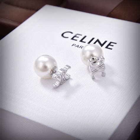 celine pearl earrings for sale|Celine earrings second hand.